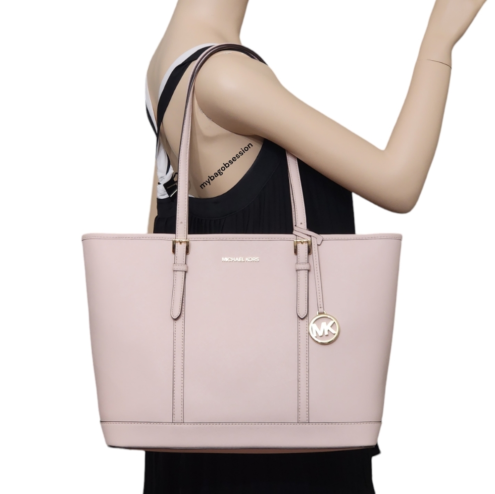 Michael Kors Jet Set Large Pink Shoulder Tote Bag - Picture 8 of 10